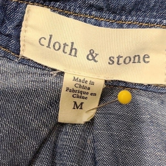 Cloth & Stone Womens Size‎ Med. CHAMBRAY Tencel - Picture 2 of 12